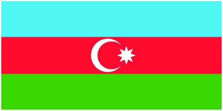 Azerbaijan flag large 36x72