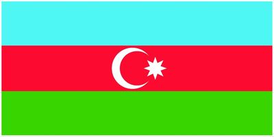Azerbaijan flag large 36x72