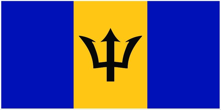 Barbados flag large 36x72