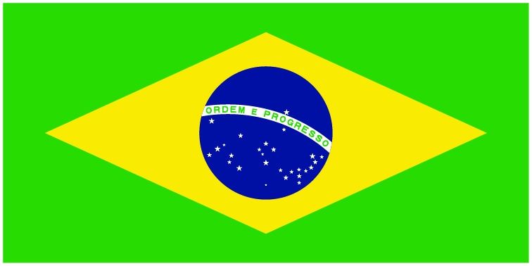Brazil flag large 36x72