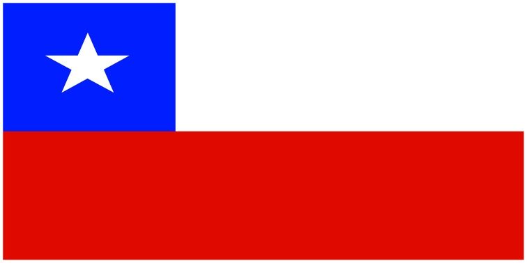 Chile flag large 36x72