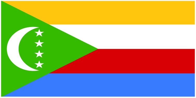 Comoros flag large 36x72