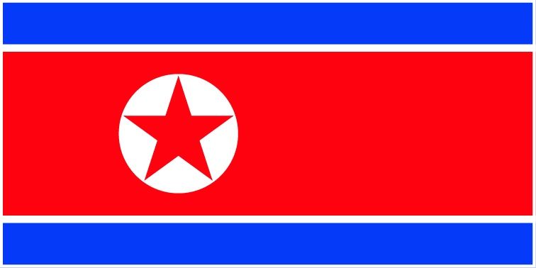 North Korea flag large 36x72