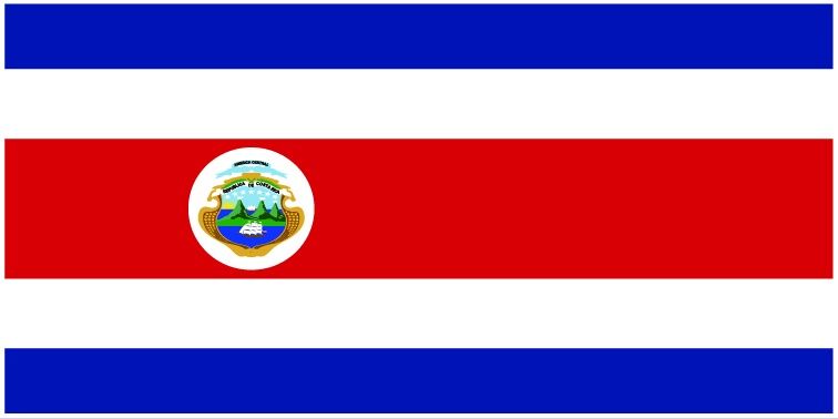 Costa Rica flag large 36x72