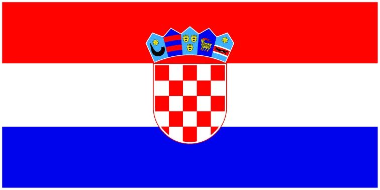 Croatia flag large 36x72