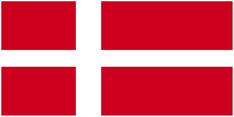Denmark flag large 36x72 H