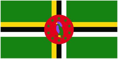 Dominica flag large 36x72 H