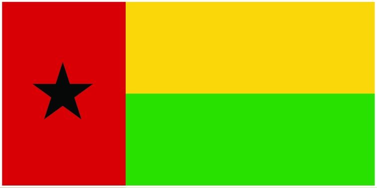Guinea-Bissau flag large 36x72