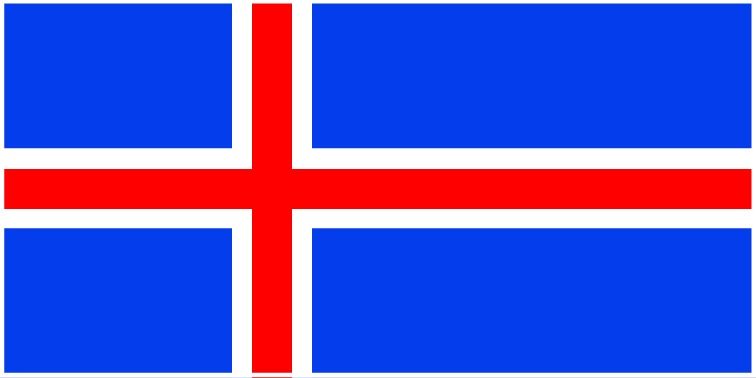 Iceland flag large 36x72