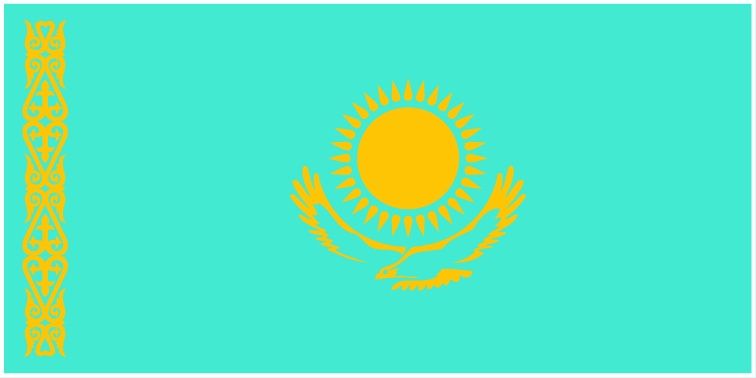 Kazakhstan flag large 36x72