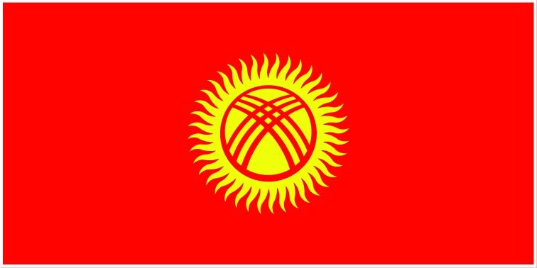 Kyrgyzstan flag large 36x72