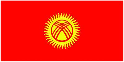 Kyrgyzstan flag large 36x72