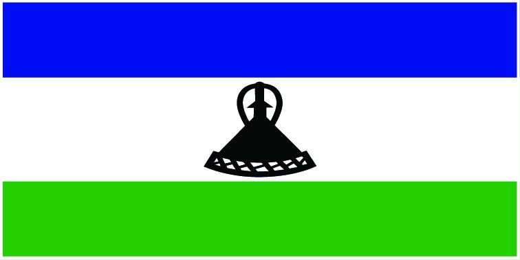Lesotho flag large 36x72
