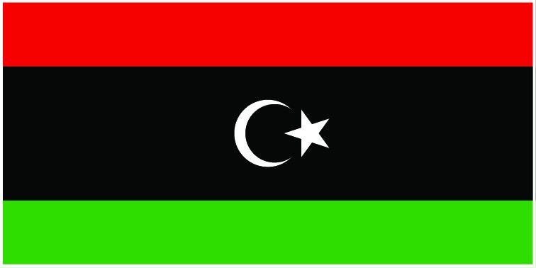 Libya flag large 36x72