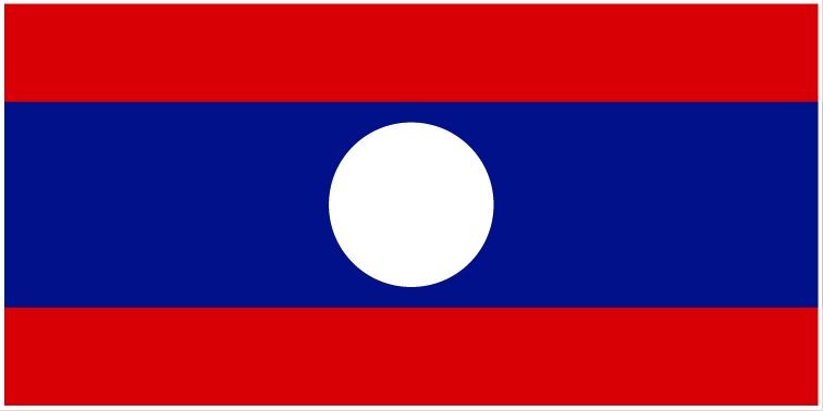 Laos flag large 36x72