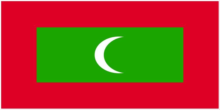 Maldives flag large 36x72