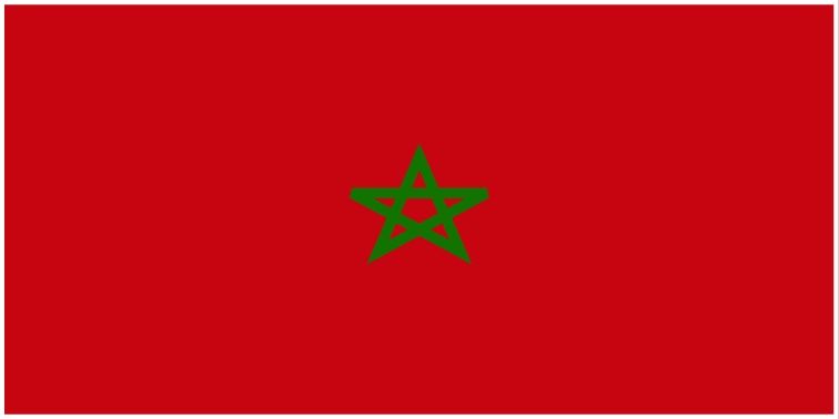 Morocco flag large 36x72 H