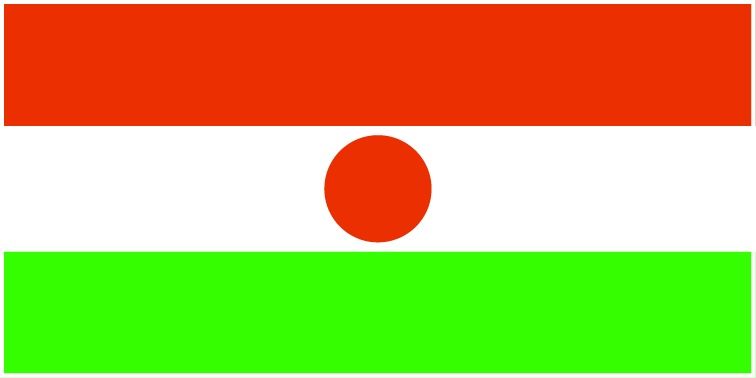 Niger flag large 36x72