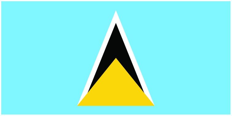Saint Lucia flag large 36x72