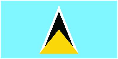 Saint Lucia flag large 36x72