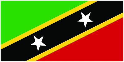 Saint Kitts and Nevis flag large 36x72