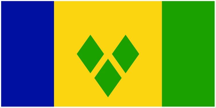Saint Vincent and the Grenadines flag large 36x72