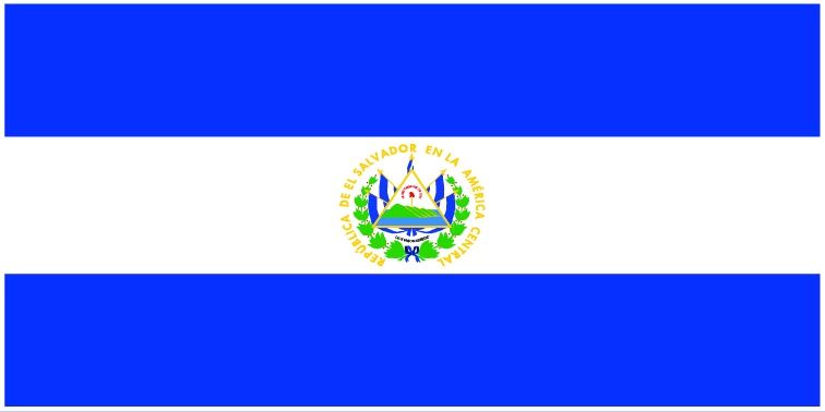 Salvador flag large 36x72 H