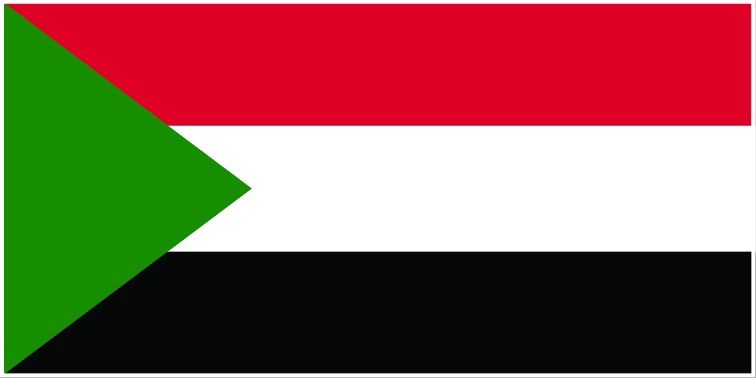 Sudan flag large 36x72