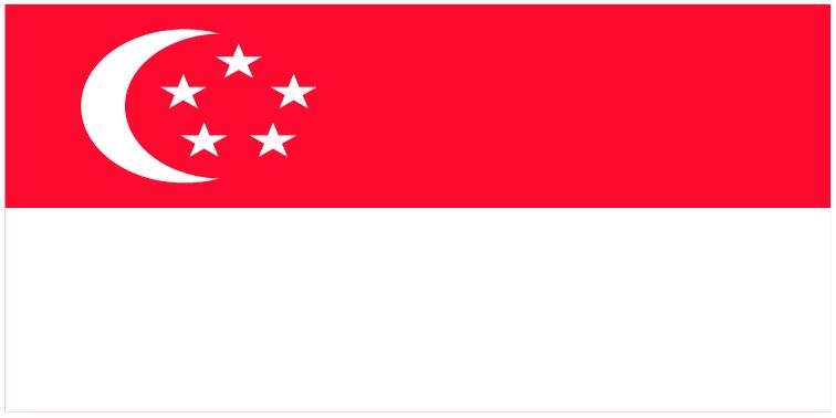 Singapore flag large 36x72