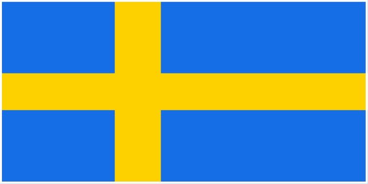 Sweden flag large 36x72 H