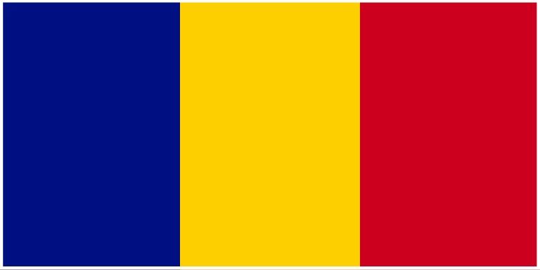 Chad flag large 36x72