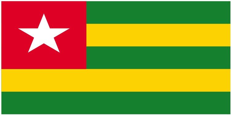 Togo flag large 36x72