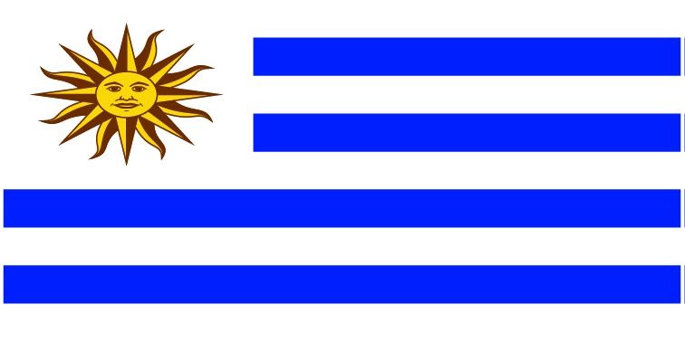 Uruguay flag large 36x72