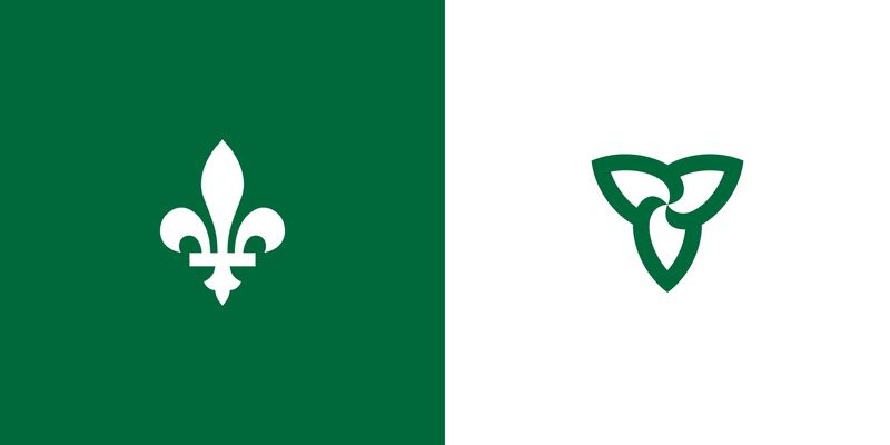 Franco-Ontarian flag large 36x72