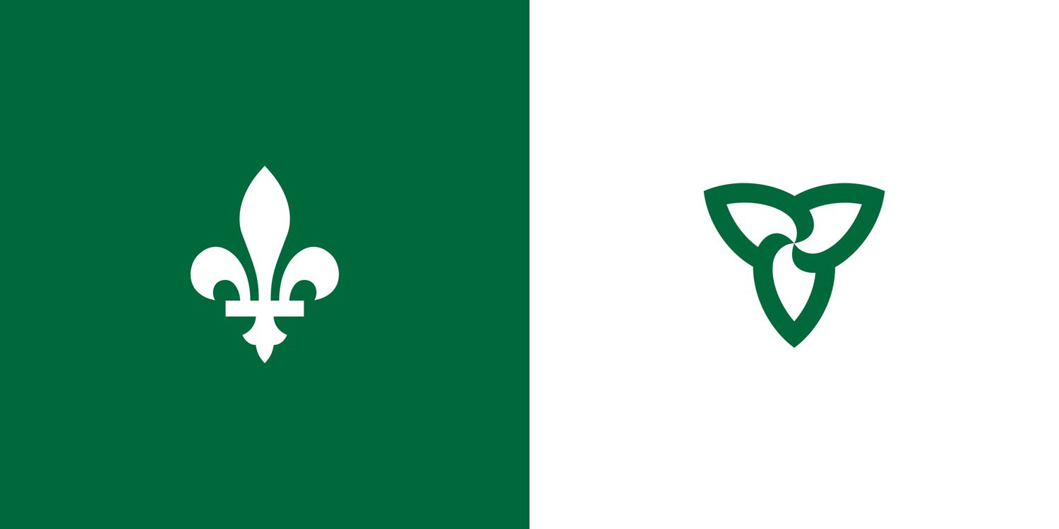 Franco-Ontarian flag large 36x60
