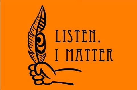 Listen I Matter flag large 36x60