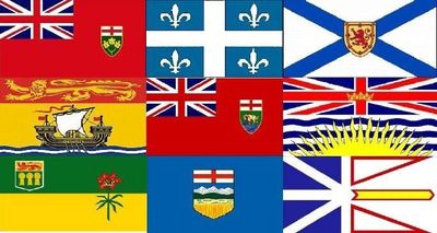 Canada, Provinces, Territories set (14 flags) 36x72