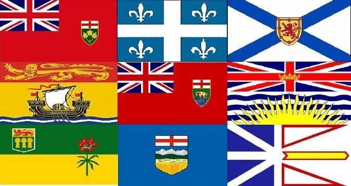 Set of Provincial Flags 4x6