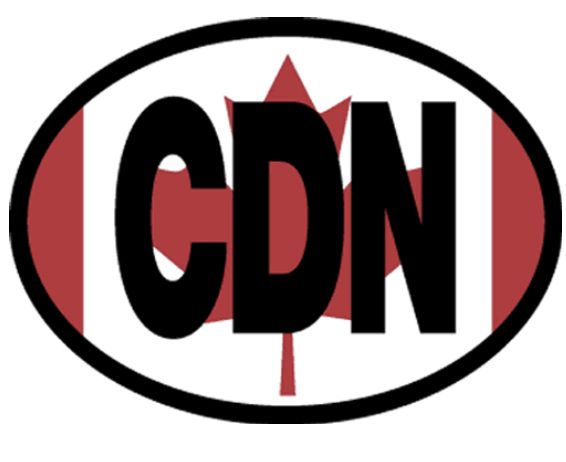 Canada (maple leaf) oval sticker