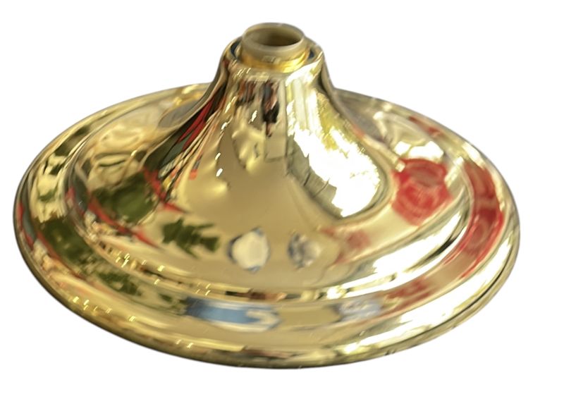 Round base, gold, 1&#39;&#39; - for telescopic pole