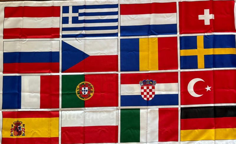 European countries flag large 36x60