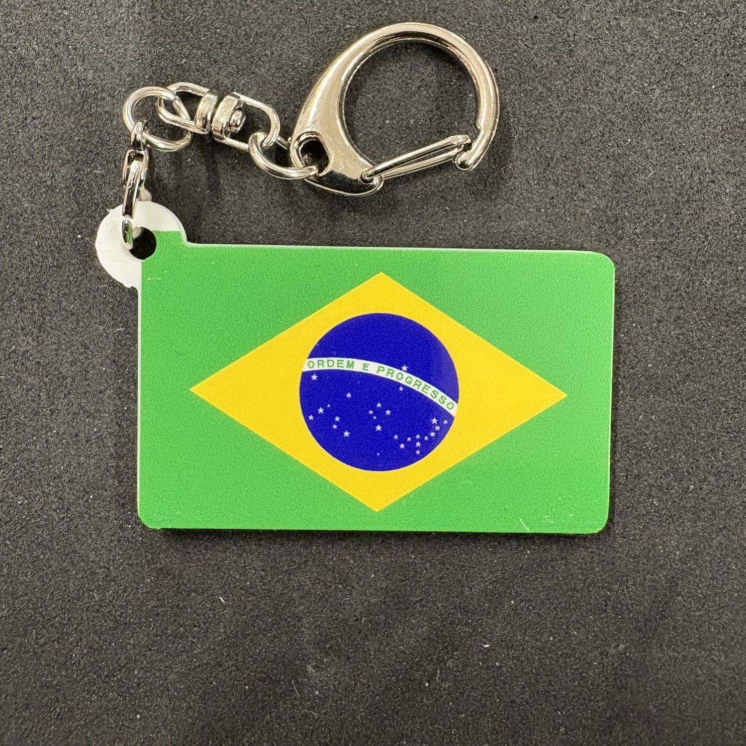 Brazil plastic keychain