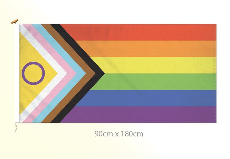 Inclusive Pride with Intersex Symbol 36x72 PK