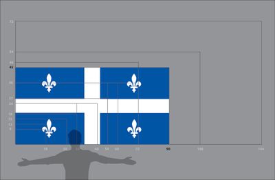 Quebec flag large 45x90