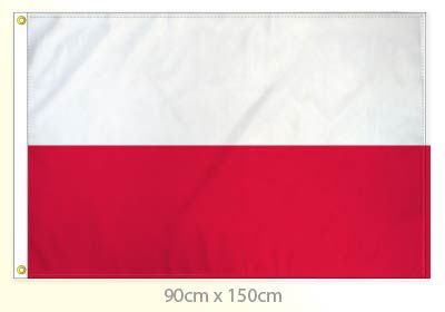 Pologne drapeau grand 36x60