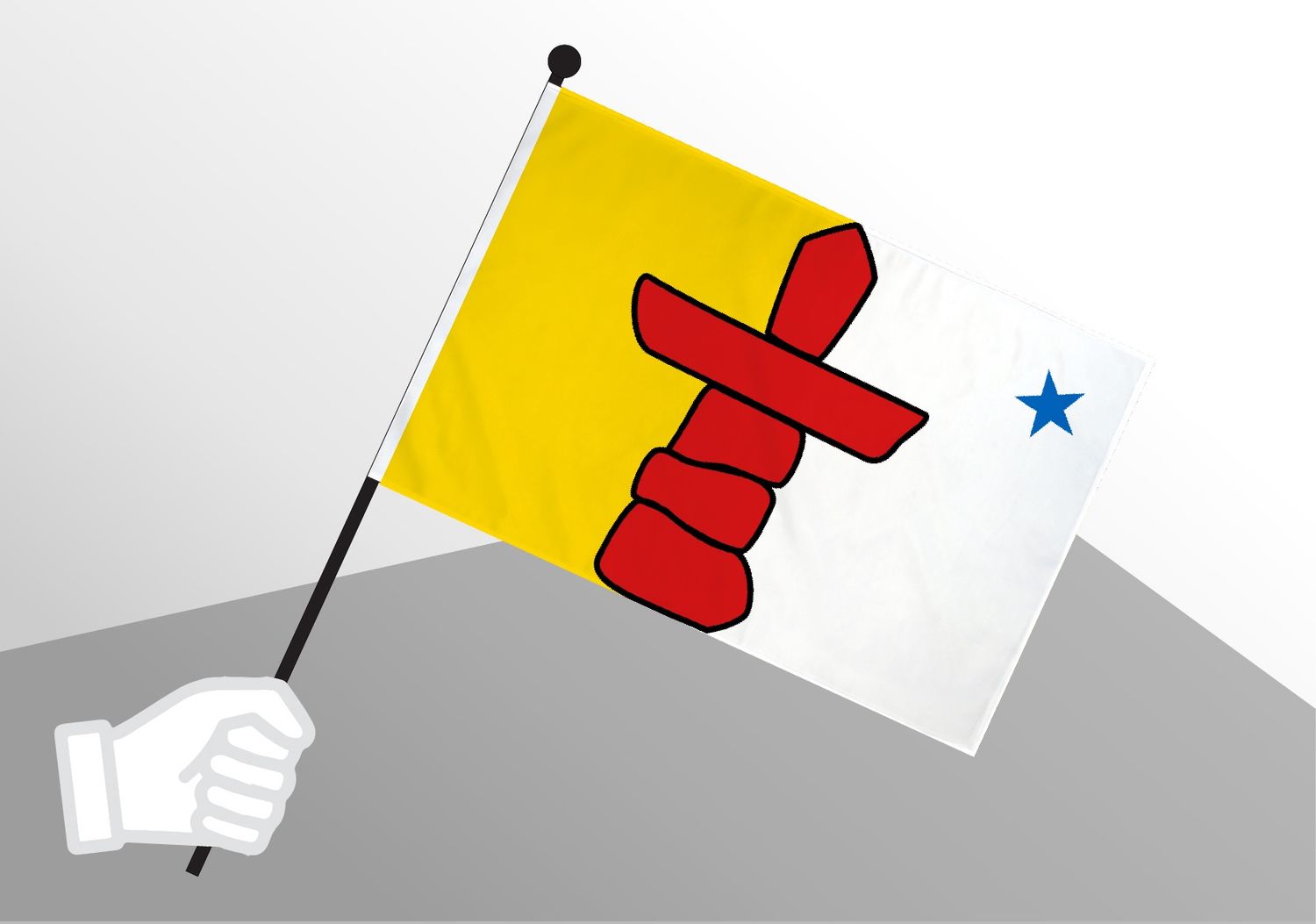 Nunavut small flag 6x10