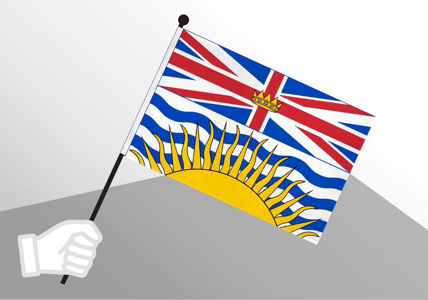 British Columbia small flag 6x10