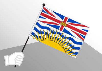 British Columbia small flag 6x10