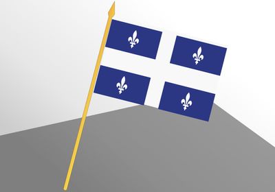 Quebec small economic flag 4x6