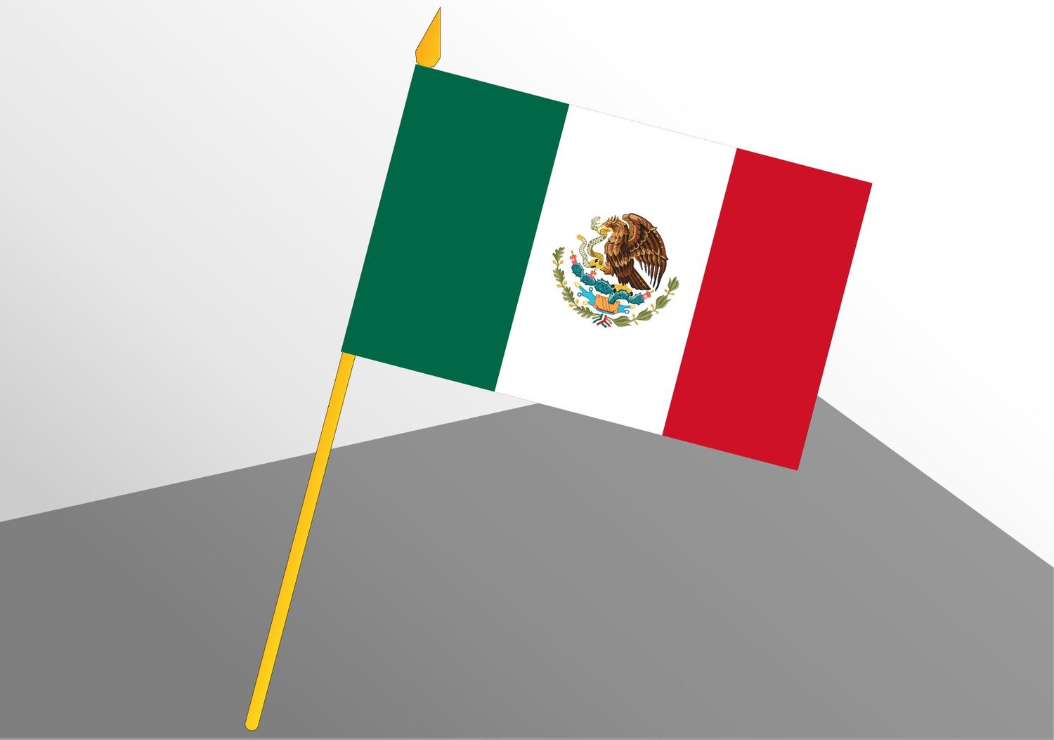 Mexique petit drapeau économique 4x6